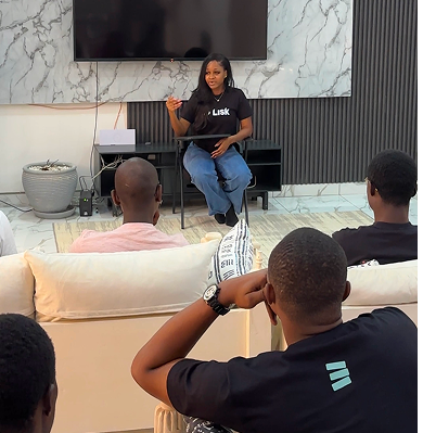 Person working on laptop